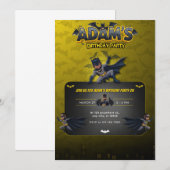 Personalized Batman Birthday Invitation Kaart (Voorkant / Achterkant)