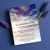 Personalized Beach Celebration of Life Funeral Kaart