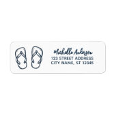 Personalized Beach Flip Flops Return Address       Etiket (Voorkant)