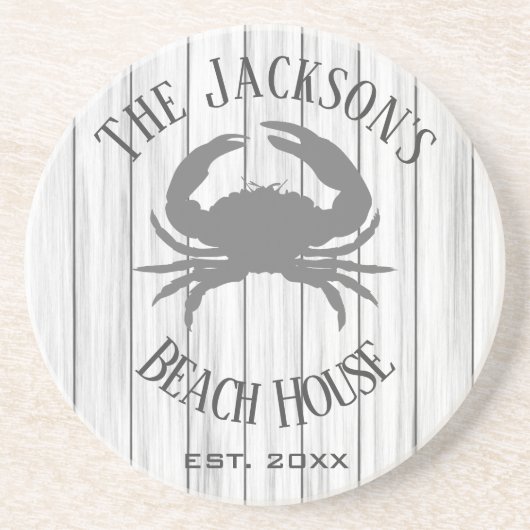 Personalized Beach House Onderzetter (Voorkant)