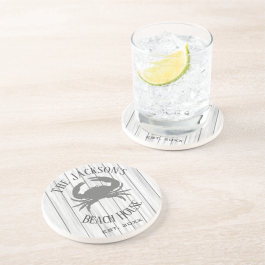 Personalized Beach House Onderzetter (Zijkant)