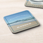 Personalized Beach House Onderzetter (Linkerzijde)