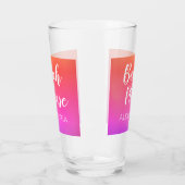 Personalized Beach Please Orange Pink Ombre Glas (Links)
