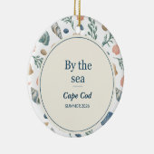 Personalized Beach Vacation Memory Ceramic Keramisch Ornament (Rechts)