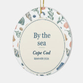 Personalized Beach Vacation Memory Ceramic Keramisch Ornament (Links)