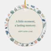 Personalized Beach Vacation Memory Ceramic Keramisch Ornament (Achterkant)