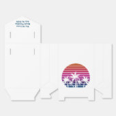 Personalized Beach Wedding Sunset Palm Trees Bedankdoosjes (Ongevouwen)