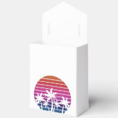 Personalized Beach Wedding Sunset Palm Trees Bedankdoosjes (Open)