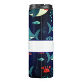 Personalized Beachy drink tumbler Thermosbeker (Achterkant)
