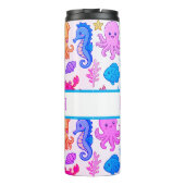 Personalized Beachy drink tumbler Thermosbeker (Achterkant)