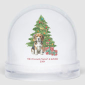 Personalized Beagle Dog Christmas Sneeuwbol (Achterkant)