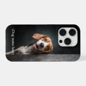 Personalized Beagle Dog Portrait iPhone Hoesje (Achterkant horizontaal)