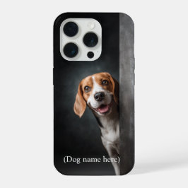 Personalized Beagle Dog Portrait iPhone 15 Pro Case