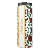 Personalized Beauty and Beast Garden Rose Name Red Thermosbeker (Achterkant)