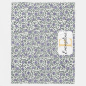 Personalized Beauty Beast Garden Rose Purple Fleece Deken (Voorkant)