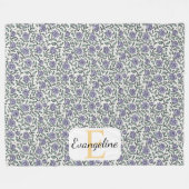 Personalized Beauty Beast Garden Rose Purple Fleece Deken (Voorkant (Horizontaal))