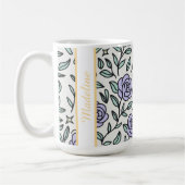 Personalized Beauty Beast Garden Rose Purple Koffiemok (Links)
