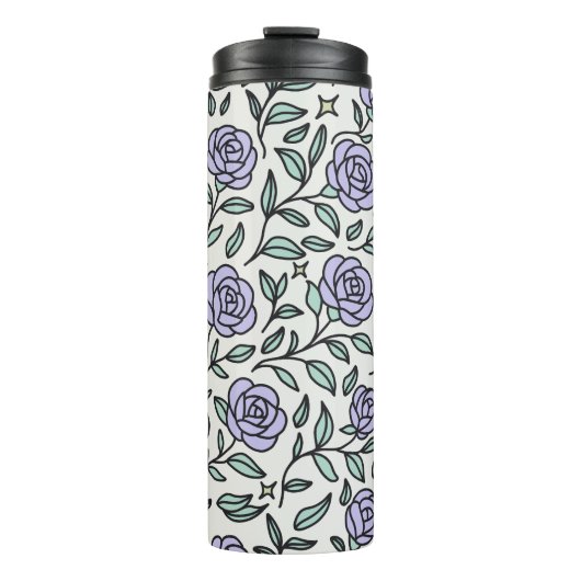 Personalized Beauty Beast Garden Rose Purple Thermosbeker (Voorkant)
