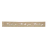 PERSONALIZED BEDANKT STIJLVOOL MODERN BEIGE SATIJNEN LINT (Voorkant)
