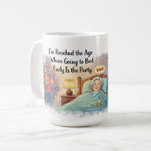 Personalized Bedtime Party Fun Mug Koffiemok (Voorkant links)