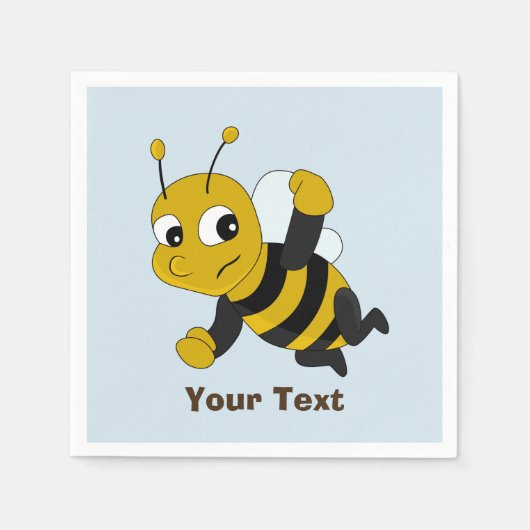 Personalized bee cartoon napkins servet (Voorkant)