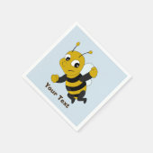 Personalized bee cartoon napkins servet (Hoek)