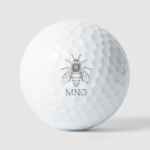 Personalized Bee Monogram Golf Ball Golfballen (Voorkant)