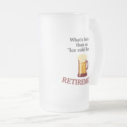 Personalized Beer Lovers Retirement  Matglas Bierpul (Voorkant rechts)