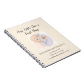 Personalized Beige Baby Photo Notebook Notitieboek (Rechterzijde)