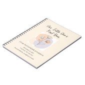 Personalized Beige Baby Photo Notebook Notitieboek (Linkerzijde)