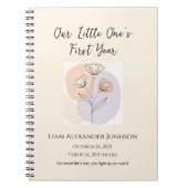 Personalized Beige Baby Photo Notebook Notitieboek (Voorkant)