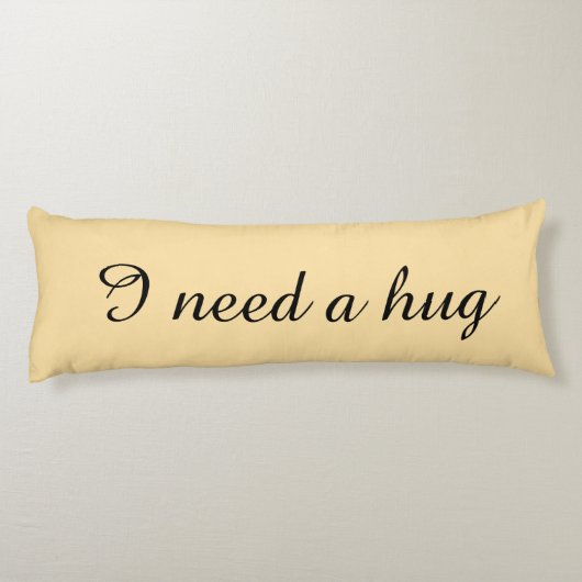 Personalized beige body pillows lichaamskussen (Achterkant)