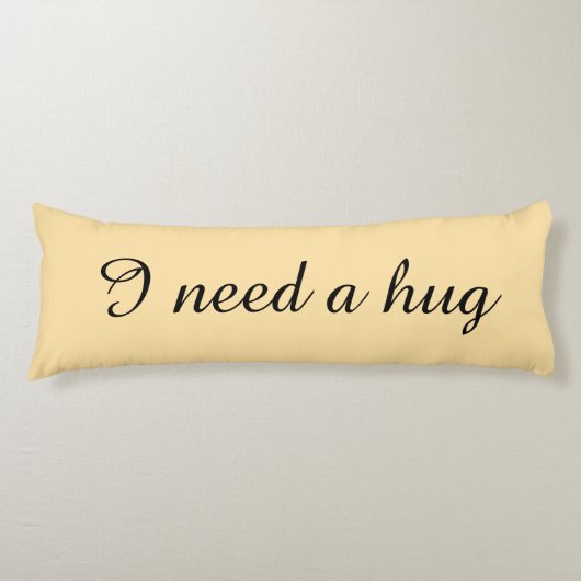 Personalized beige body pillows lichaamskussen (Voorkant)