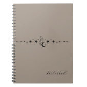 Personalized Beige Celestial Spiral Notebook Notitieboek (Voorkant)