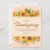 Personalized Beige Simple Thanksgiving  Feestdagenkaart (Voorkant)