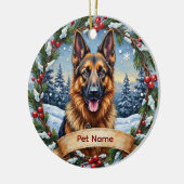 Personalized Belgian Shepherd Christmas Keramisch Ornament (Links)
