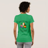 Personalized Belgium Ireland USA Shamrock Women's T-shirt (Achterkant volledig)