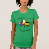 Personalized Belgium Ireland USA Shamrock Women's T-shirt (Voorkant)