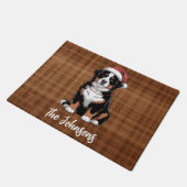 Personalized Bernese Mountain Dog Christmas        Deurmat (Schuin)