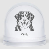 Personalized Bernese Mountain Dog Christmas Sneeuwbol (Voorkant)