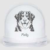 Personalized Bernese Mountain Dog Christmas Sneeuwbol (Achterkant)