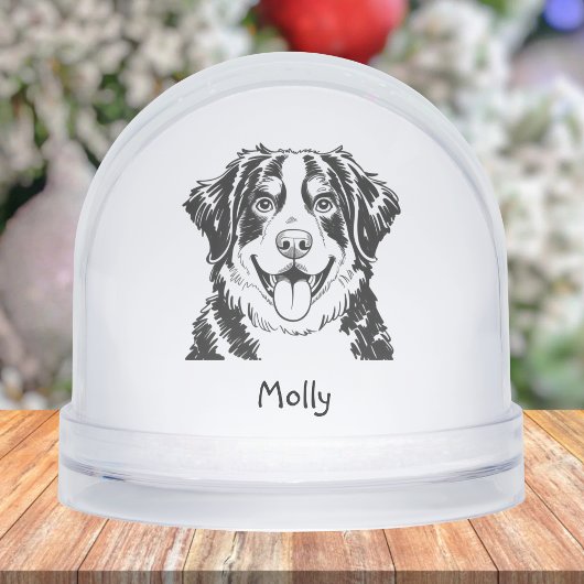 Personalized Bernese Mountain Dog Christmas Sneeuwbol
