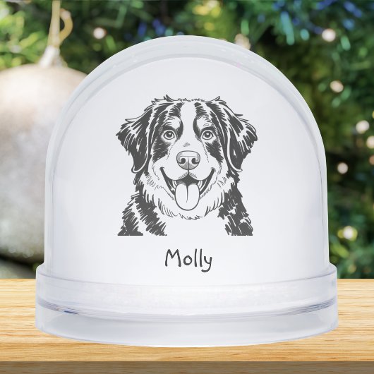 Personalized Bernese Mountain Dog Christmas Sneeuwbol