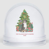 Personalized Bernese Mountain Dog Christmas Sneeuwbol (Voorkant)