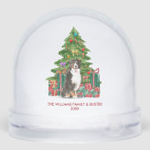 Personalized Bernese Mountain Dog Christmas Sneeuwbol (Achterkant)