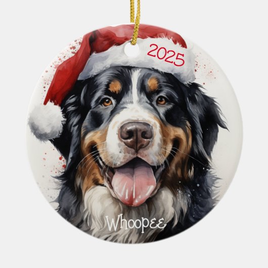 Personalized Bernese Mountain Dog Ornament (Voorkant)