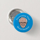 PERSONALIZED Bernie Sanders Cartoon Face Ronde Button 3,2 Cm (Voorkant /achterkant)
