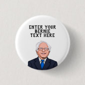 PERSONALIZED BERNIE SANDERS RONDE BUTTON 3,2 CM (Voorkant)