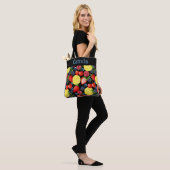 Personalized Berries & Citrus Pattern Tote Bag (Op model)