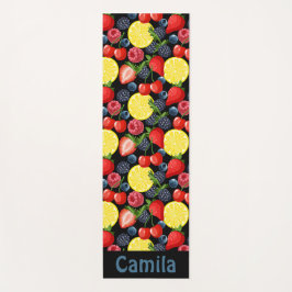 Personalized Berries & Citrus Pattern  Yogamat